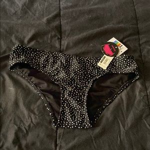 Black and white polka dot Bikini Bottom